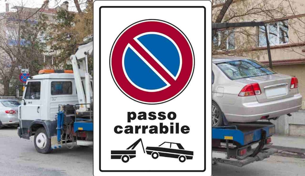 Passo carrabile, il carro attrezzi interviene solo in questo caso
